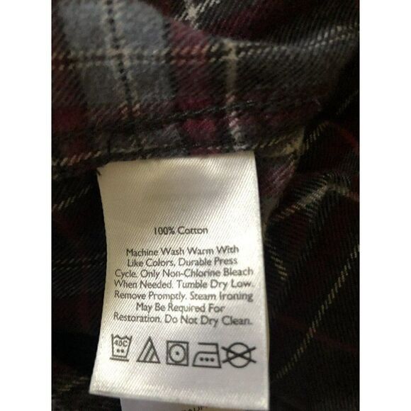 Eddie Bauer Mens Relaxed Fit Buttons Long Sleeve Collared Shirt Gray Red Plaid M - Picture 8 of 9